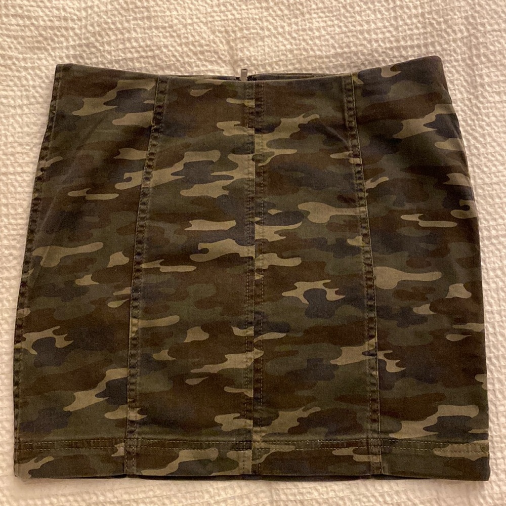 Free People Camo Mini Skirt